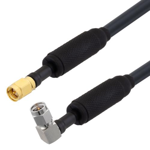 Low Loss RA SMA Male to SMA Male Weatherproof Cable LMR-240 Coax with LF Solder FMC00136/WP