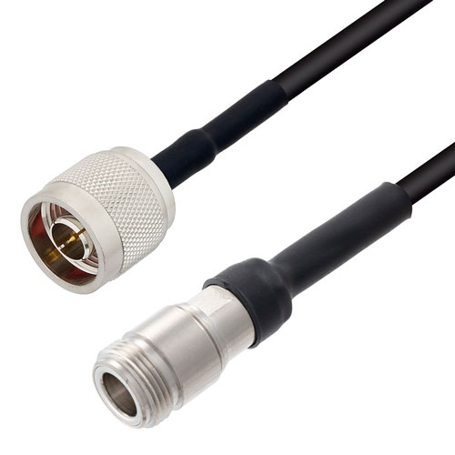 N Male to N Female Cable RG-58 Coax with Heat Shrink in 12 inch length FMC00141-12