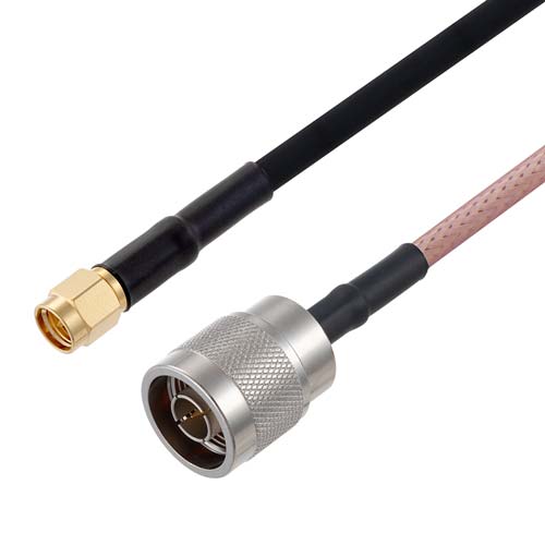 SMA Male to N Male Cable M17/60-RG142 Coax in 72 Inch FMC00184-72