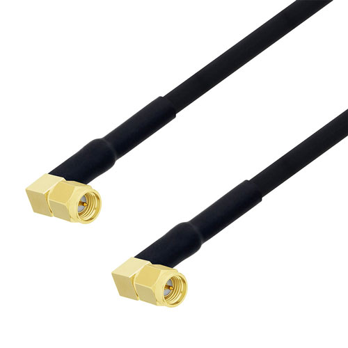 RA SMA Male to RA SMA Male Cable RG223 Coax in 36 inch length FMC00229-36
