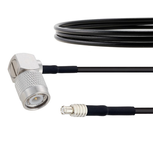 Low Loss RA TNC Male to MCX Plug Cable RG174 Coax in 12 Inch FMC00250-12