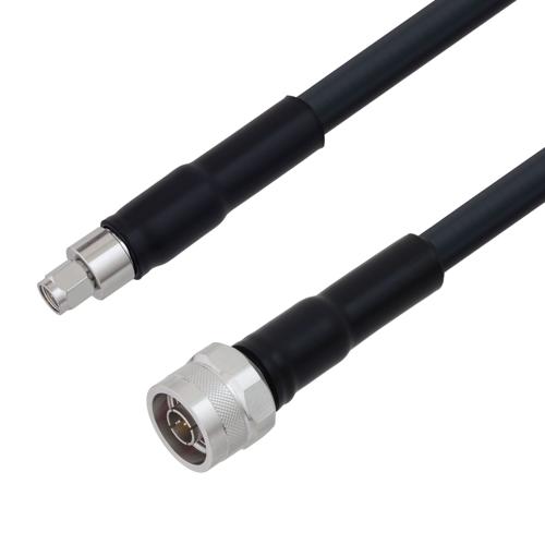 Low Loss SMA Male to N Male Cable LMR-400-UF Coax in 24 Inch with Times Microwave Components FMC00254-24