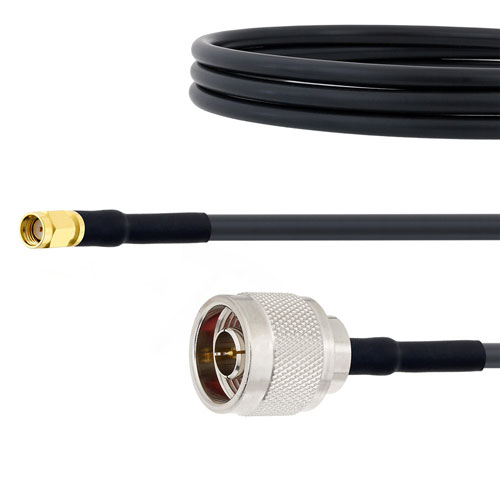 Low Loss RP SMA Male to N Male Cable LMR-240-UF Coax in 150 CM FMC00255-150CM