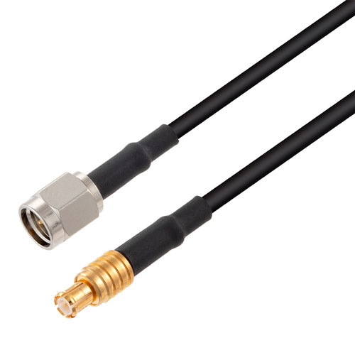 Low Loss SMA Male to MCX Plug Cable LMR-100 Coax in 12 Inch FMC00262-12