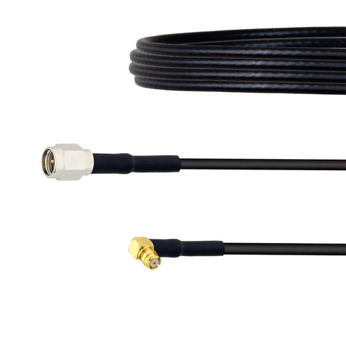 Low Loss SMA Male to RA Push-On SMP Female Cable LMR-100 Coax in 100 CM FMC00276-100CM