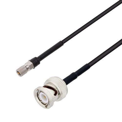 Low Loss 10-32 Male to BNC Male Cable RG174 Coax in 60 Inch FMC00279-60