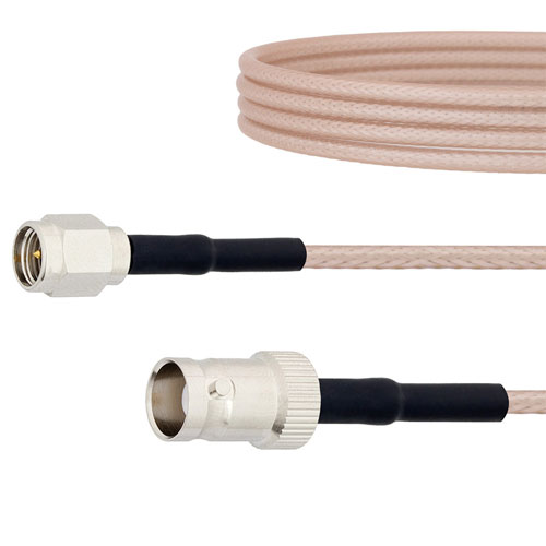 Low Loss SMA Male to BNC Female Cable RG-316 Coax in 12 Inch FMC00280-12