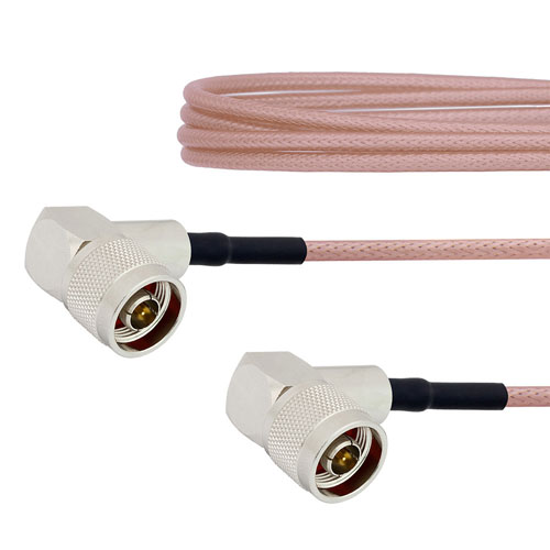 Low Loss RA N Male to RA N Male Cable RG-142 Coax in 12 Inch FMC00308-12