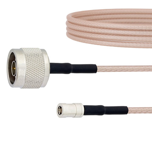 Low Loss N Male to SMB Plug Cable RG-316 Coax in 48 Inch FMC00309-48