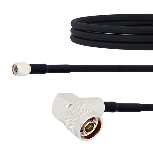 Low Loss SMA Male to RA N Male Cable RG-223 Coax in 24 Inch FMC00331-24