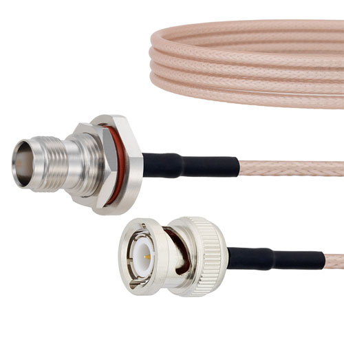 TNC Female Bulkhead to BNC Male Cable RG-316 Coax FMC00340