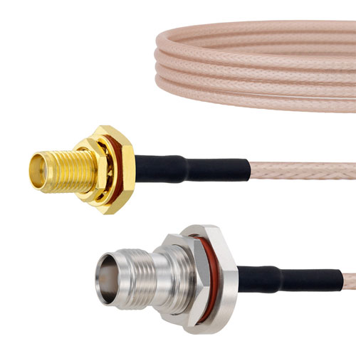 SMA Female Bulkhead to TNC Female Bulkhead Cable RG-316 Coax FMC00354