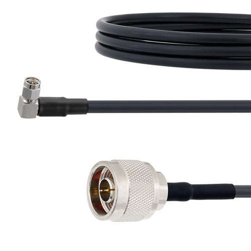 Low Loss RA SMA Male to N Male Cable LMR-240-DB Coax in 36 Inch FMC00356-36