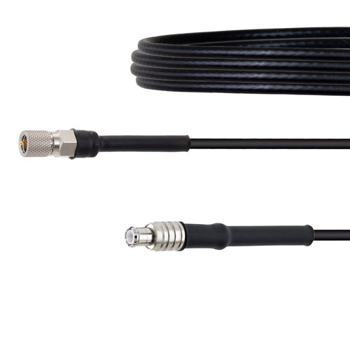 Low Loss 10-32 Male to MCX Plug Cable LMR-100 Coax in 24 Inch FMC00360-24