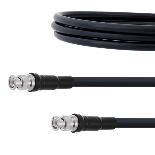 Low Loss BNC Male to BNC Male Cable LMR-400 Coax in 100 CM with Times Microwave components FMC00405-100CM