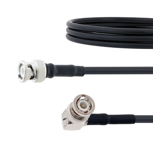 Low Loss BNC Male to RA BNC Male Cable LMR-200 Coax in 100 CM FMC00406-100CM