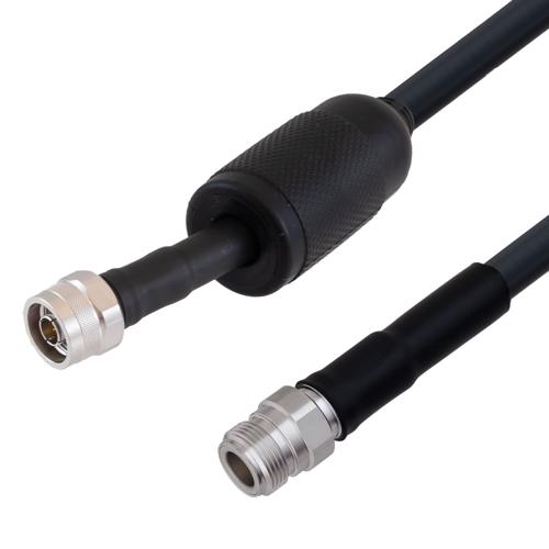 Low Loss N Male to N Female Weatherproof Cable LMR-400 Coax in 48 Inch with Times Microwave Components FMC00408/WP-48