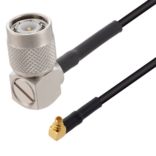 Low Loss RA TNC Male to RA MMCX Plug Cable 48 Inch Length LMR-100 Coax FMC00492-48
