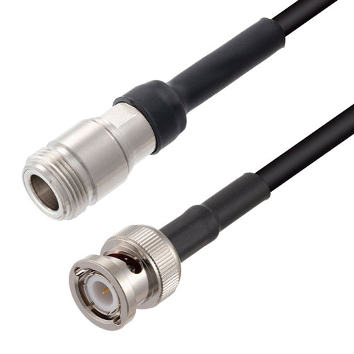 N Female to BNC Male Cable RG-58 Coax with Heat Shrink in 36 inch length FMC00516-36