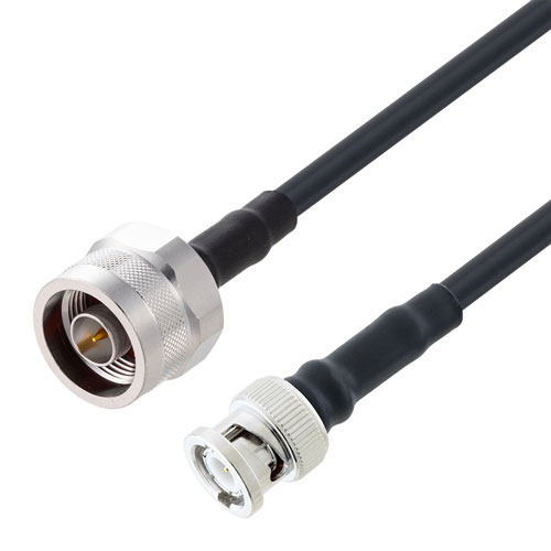Low Loss N Male to BNC Male Cable LMR-200 Coax in 60 Inch with Times Microwave Components FMC00531-60