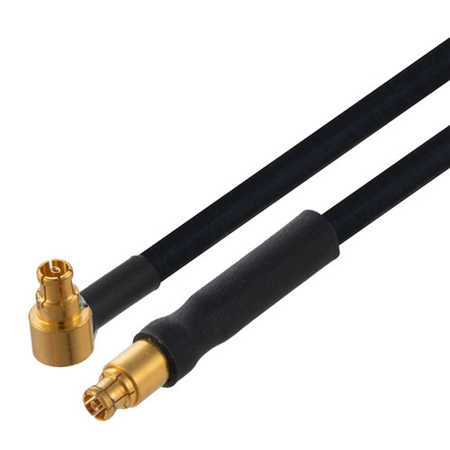 Mini SMP Female to RA Mini SMP Female Cable FM-SR086TBJ Coax in 12 Inch FMC00554-12