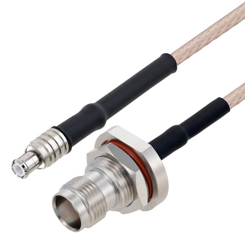 TNC Female Bulkhead to MCX Plug Cable 24 Inch Length RG-316 Coax FMC00600-24