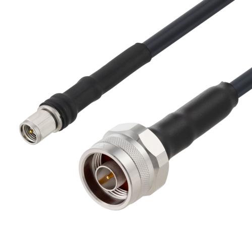 Low Loss SMA Male to N Male Cable LMR-240-UF Coax in 300 Inch with Times Microwave Components FMC00613-300