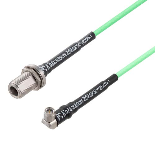 Low Loss RA SMA Male to N Female Bulkhead Cable LL142 Coax in 12 Inch FMC00620-12