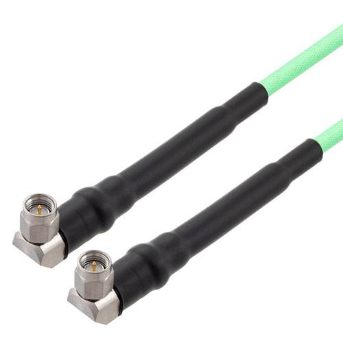 Low Loss RA SMA Male to RA SMA Male Cable 36 Inch Length LL142 Coax FMC00656-36