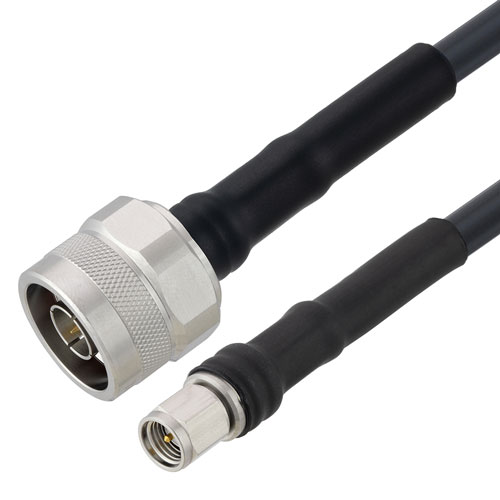 Low Loss SMA Male to N Male Cable LMR-240-DB Coax Using Times Microwave Components FMC00667