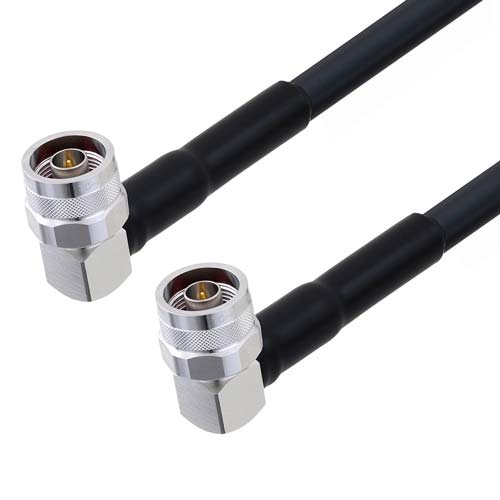 Low Loss RA N Male to RA N Male Cable LMR-LW400 Coax in 12 Inch with Times Microwave Components FMC00853-12