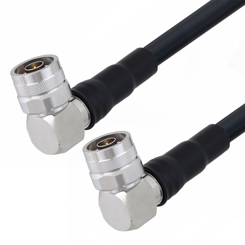 Fire Rated Low Loss RA N Male to RA N Male Cable LMR-400-FR Coax with Times Microwave Components FMC00857
