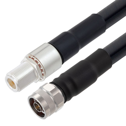 Low Loss N Male to N Female Bulkhead Cable LMR-600-UF Coax with Times Microwave Components FMC00869
