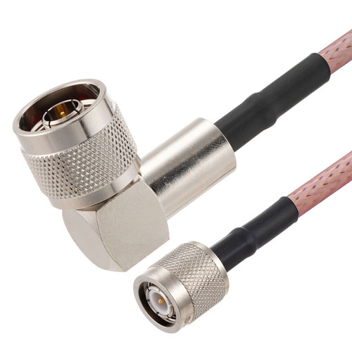 RA N Male to TNC Male Cable 12 Inch Length RG-142 Coax FMC00883-12
