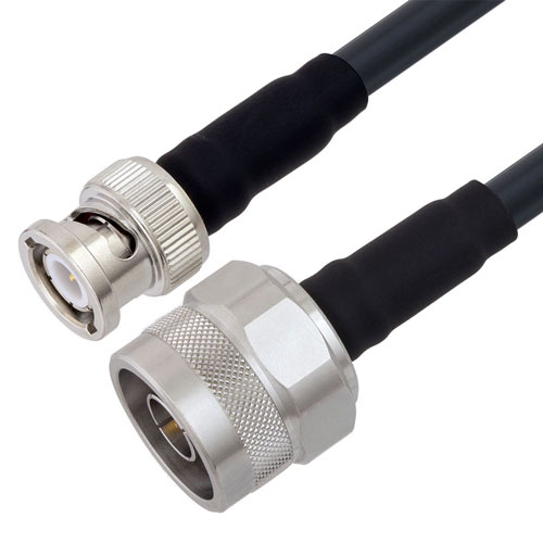 Low Loss N Male to BNC Male Cable LMR-240 Coax in 36 Inch with Times Microwave Components FMC00932-36