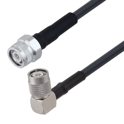 TNC Male to RA TNC Male Cable LMR-240-UF Coax with Heat Shrink in 48 Inch FMC00978-48