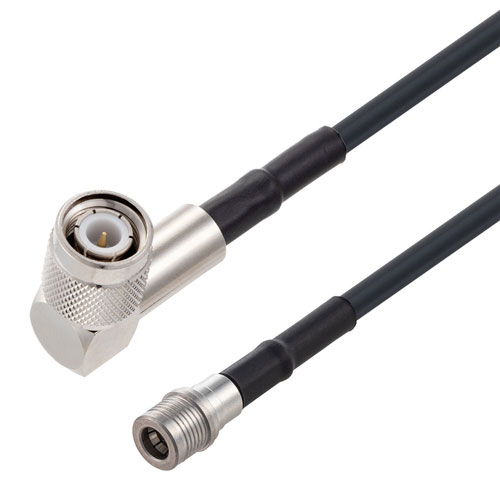 Low Loss RA TNC Male to Snap-On QMA Male Cable LMR-200 Coax in 24 Inch FMC00980-24