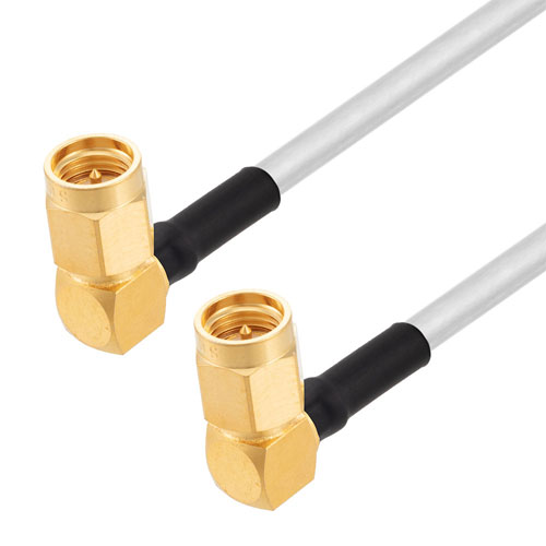 RA SMA Male to RA SMA Male Cable 36 Inch Length RG402 Type .141 Coax FMC00988-36