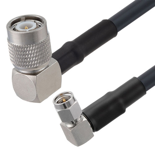 Low Loss RA SMA Male to RA TNC Male Cable LMR-240-UF Coax in 60 Inch FMC00991-60