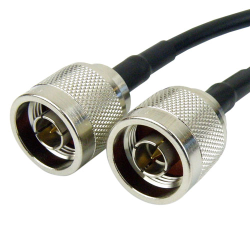 N Male (Plug) to N Male (Plug) Cable RG-58 Coax Up To 1 GHz, 1.35 VSWR in 120 Inch FMC0101058-120