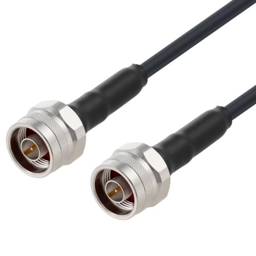 Low Loss N Male to N Male Cable LMR-240-UF Coax in 300 Inch with Times Microwave Components FMC0101245-300