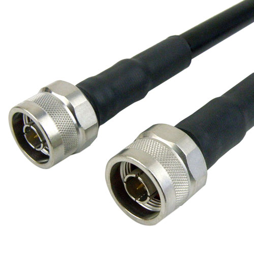 N Male to N Male Cable LMR-400-UF Coax in 120 Inch with Times Microwave Connectors FMC0101405-120