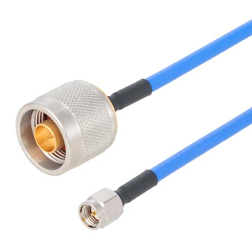N Male to SMA Male Cable FM-F141 Coax in 6 Inch FMC0102141-06