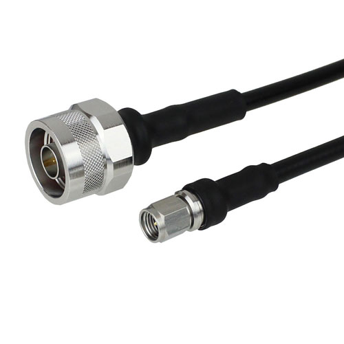 N Male to SMA Male Cable LMR-195 Coax in 48 Inch with Times Microwave Connectors FMC0102195-48