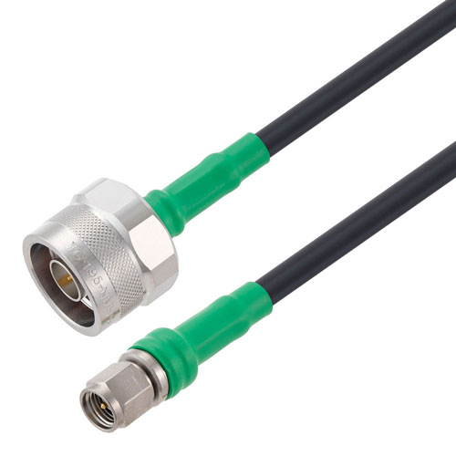 N Male to SMA Male Cable LMR-195 Coax in 48 Inch with Times Microwave Connectors FMC0102195LF-48