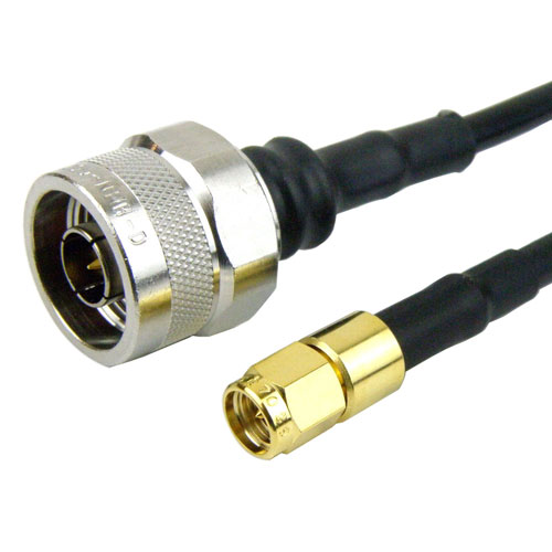 N Male to SMA Male Cable LMR-200 Coax with LF Solder FMC0102200LF