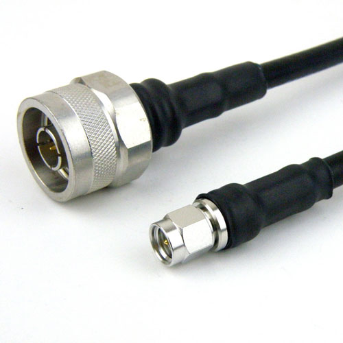 N Male to SMA Male Cable LMR-240-UF Coax in 120 Inch with Times Microwave Connectors FMC0102245-120
