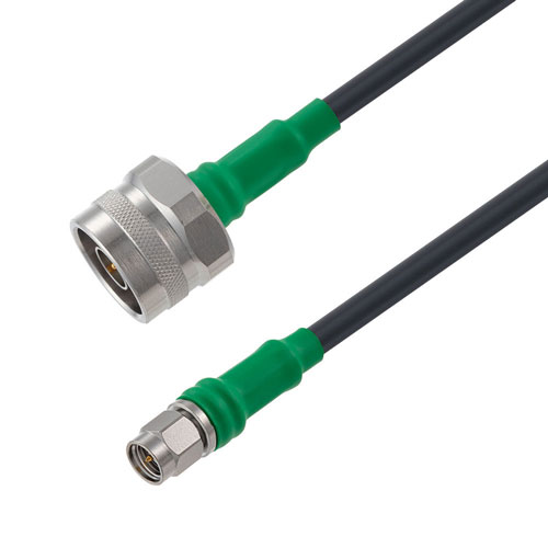Low Loss N Male to SMA Male Cable LMR-240-UF Coax in 24 Inch with Times Microwave Connectors with LF Solder FMC0102245LF-24