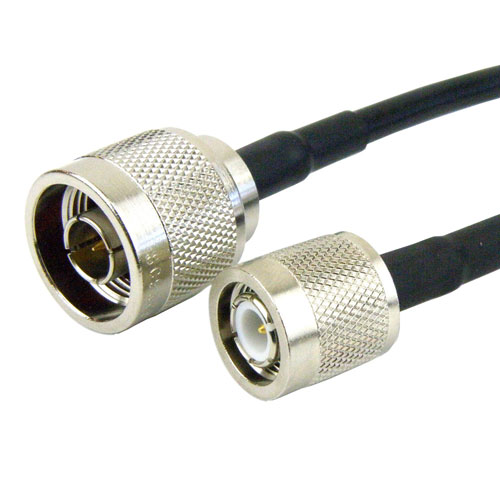 N Male to TNC Male Cable RG-58 Coax in 24 Inch with LF Solder FMC0103058LF-24