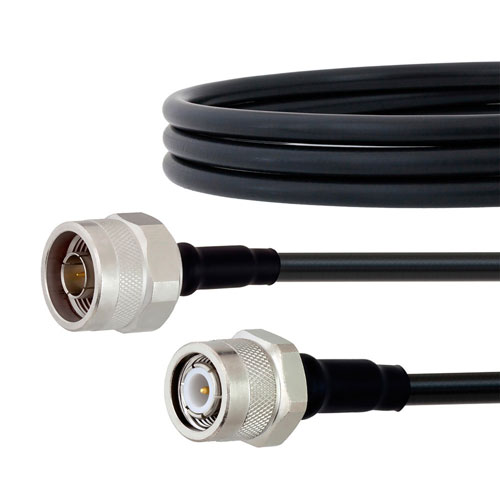 N Male to TNC Male Cable LMR-200 Coax with Times Microwave Connectors with LF Solder FMC0103200LF